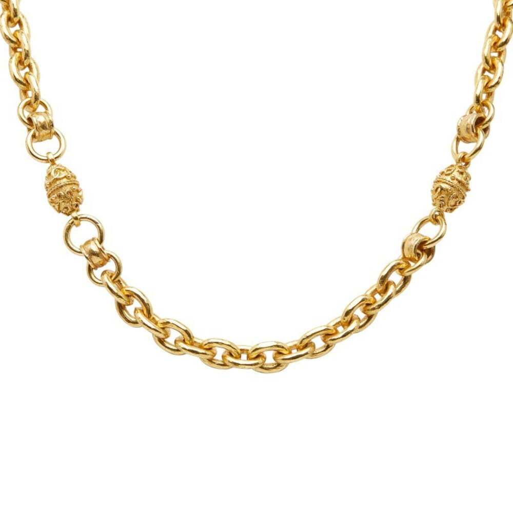 CHANEL Authentic Vintage Gold Logo Necklace - Picture 2 of 6